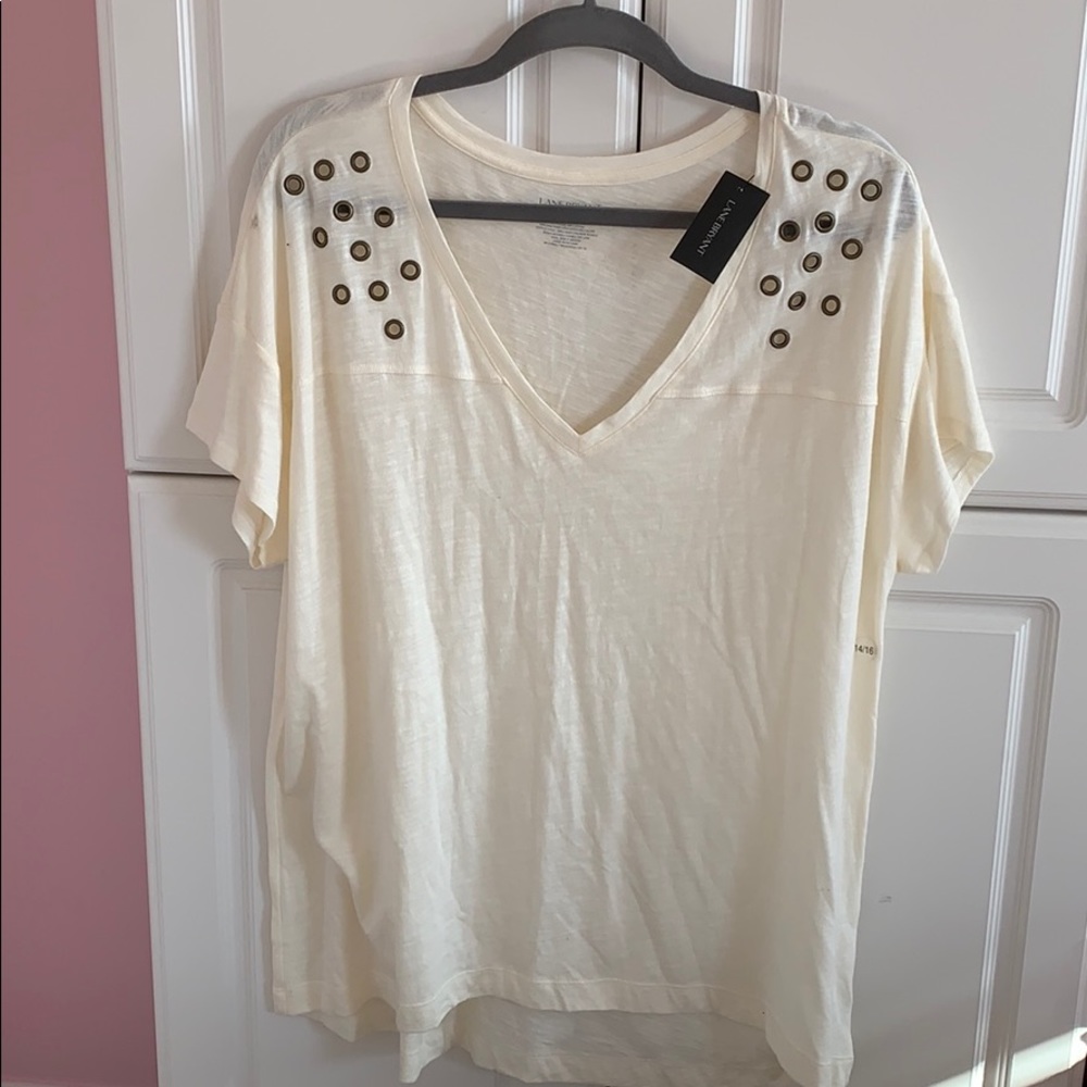 NWT Lane Bryant dressy vneck tee